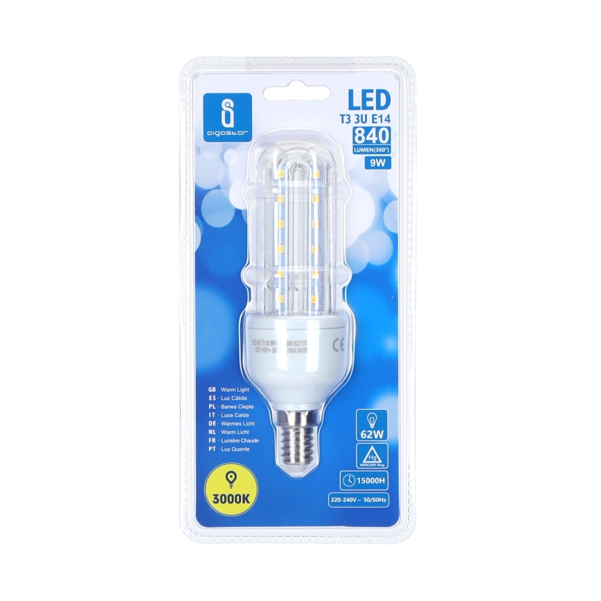 LED Lamp B5 E14/9W/230V 3000K - Aigostar