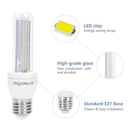 LED Lamp B5 E27/8W/230V 3000K - Aigostar