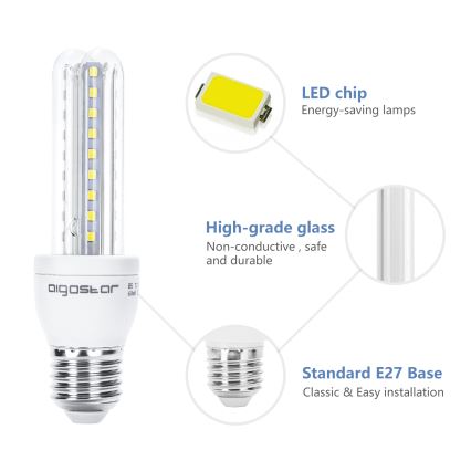 LED Lamp B5 E27/8W/230V 6500K - Aigostar