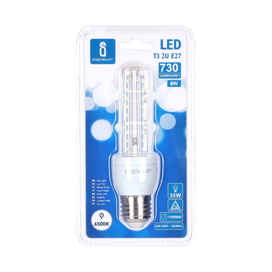 LED Lamp B5 E27/8W/230V 6500K - Aigostar