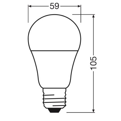 LED-lamp CLASSIC A60 E27/8W/230V 2700K - Ledvance