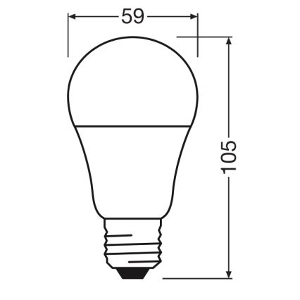 LED-lamp CLASSIC A60 E27/8W/230V 4000K - Ledvance