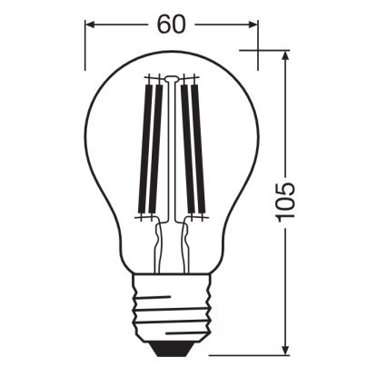 LED-lamp CLASSIC FILAMENT A60 E27/11W/230V 2700K - Ledvance