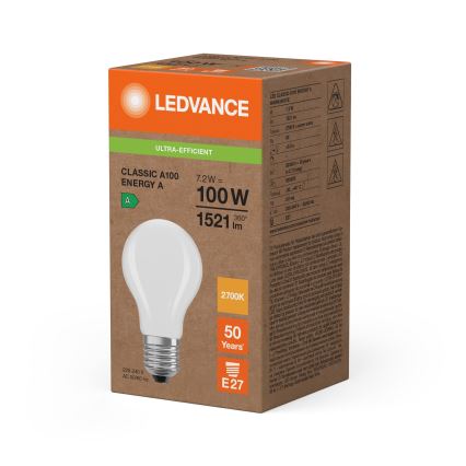 LED-lamp CLASSIC FILAMENT A60 E27/7,2W/230V 2700K - Ledvance