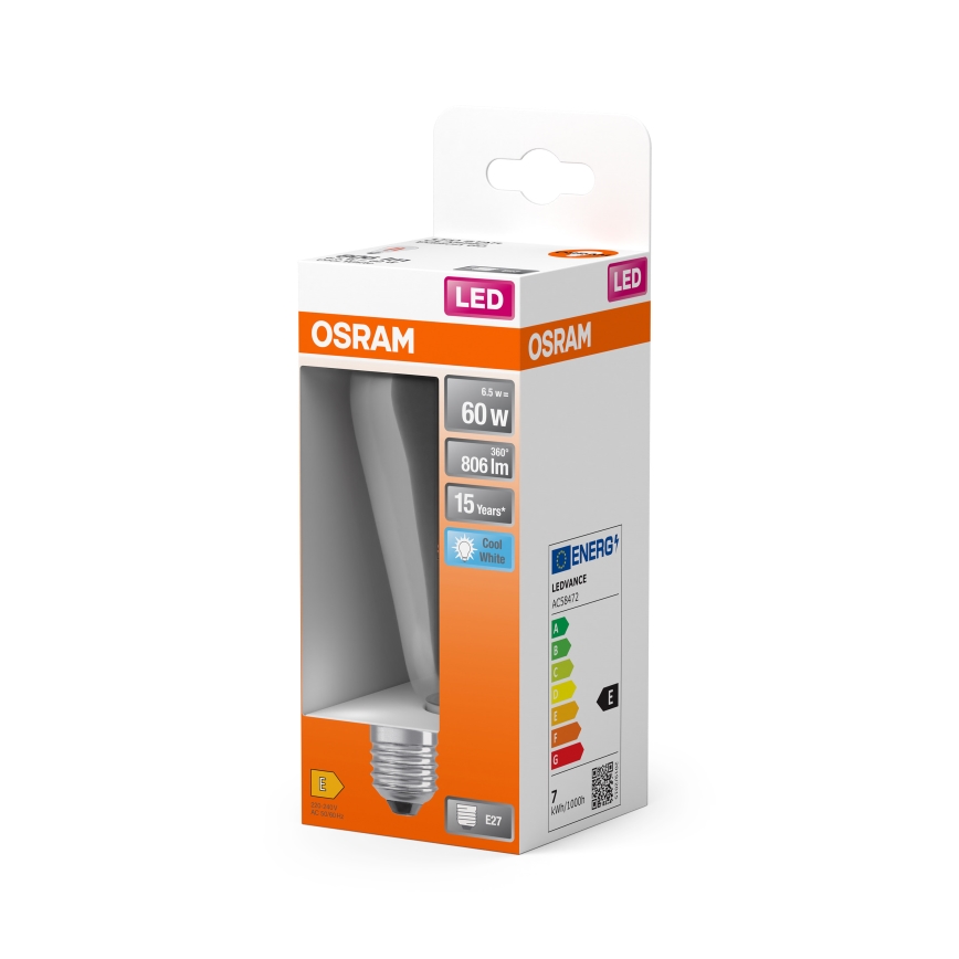 LED-lamp CLASSIC FILAMENT E27/6,5W/230V 4000K - Osram