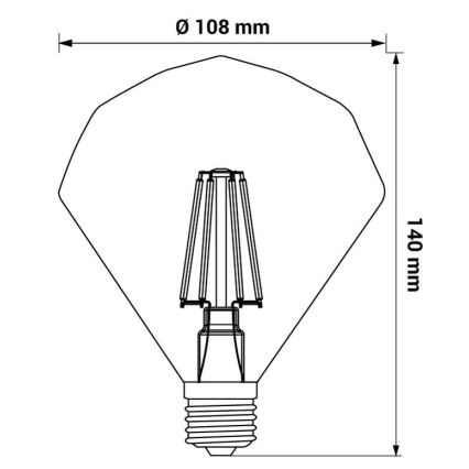 LED Lamp CRYSTAL E27/4W/230V 2200K