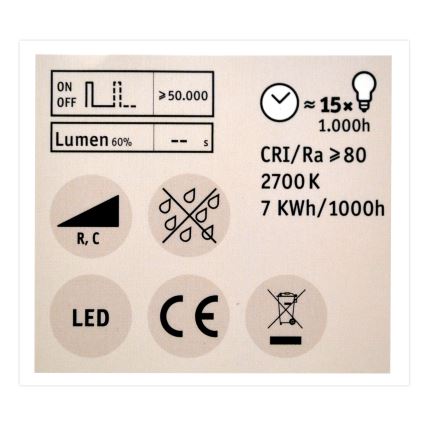 LED Lamp dimbaar GU10/7W/230V 2700K - Paulmann 28753