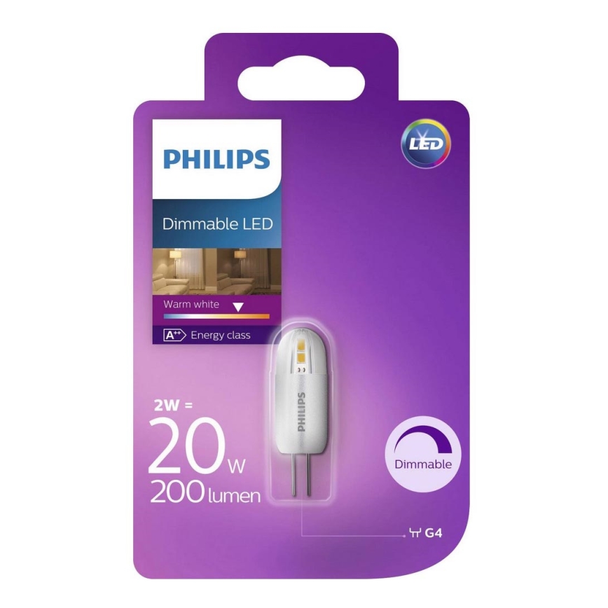 Zuidoost Echt activering LED Lamp dimbaar Philips G4/2W/12V 2700K | Lampenmanie