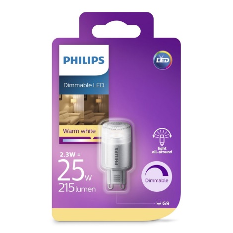 LED Lamp dimbaar Philips G9/2,3W/230V 2700K