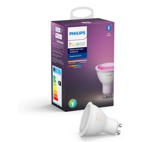 LED Lamp dimbaar Philips Hue WHITE AND COLOR AMBIANCE GU10/5,7W/230V  2000-6500K