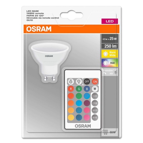 Woordenlijst trainer Positief LED Lamp dimbaar RGB GU10/4,5W/230V - Osram | Lampenmanie