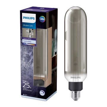 LED Lamp dimbaar SMOKY VINTAGE Philips T65 E27/6,5W/230V