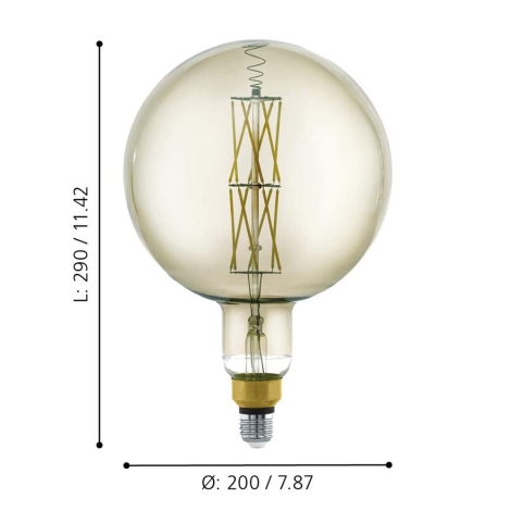 naam Eerbetoon Huidige LED Lamp dimbaar VINTAGE E27/8W/230V 3000K - Eglo 11845 | Lampenmanie