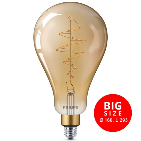 Hedendaags Modernisering Misleidend LED Lamp dimbaar VINTAGE Philips A160 E27/6,5W/230V | Lampenmanie
