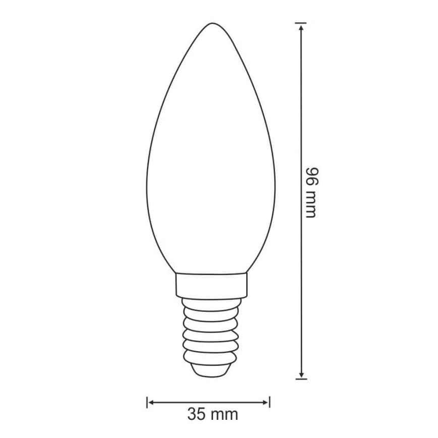 LED Lamp C37 E14/4W/230V 3000K