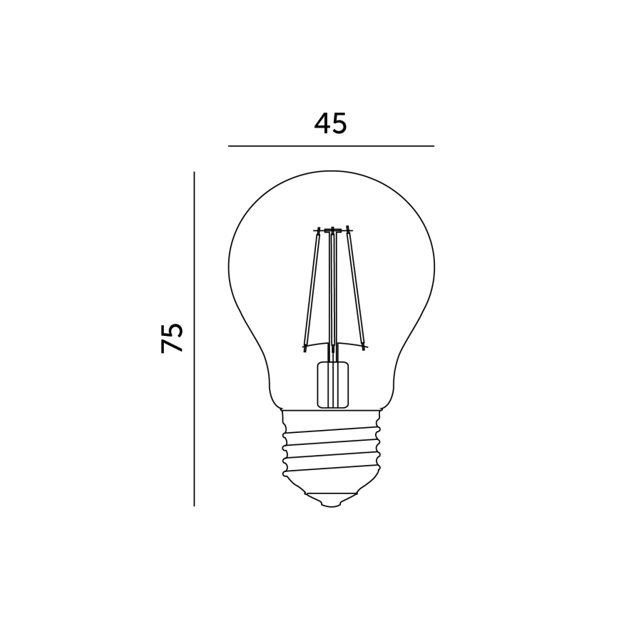 LED-lamp E27/1,3W/230V 2700K