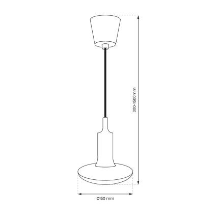 LED Lamp E27/15W/230V 6000K + Stroomkabel