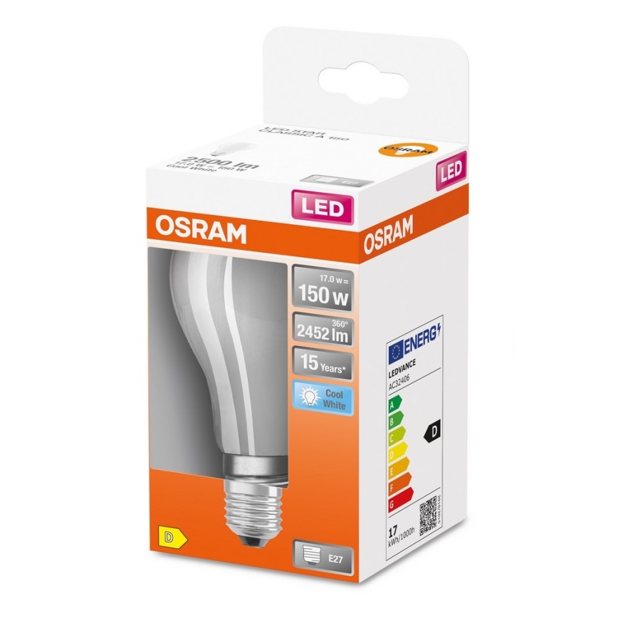 LED Lamp E27/17W/230V 4000K - Osram