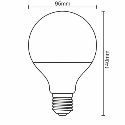 LED Lamp E27/18W/165-265V 3000K