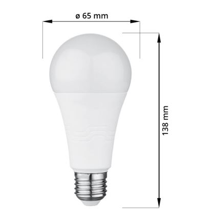 LED Lamp E27/18W/230V 6000K 2000 lm