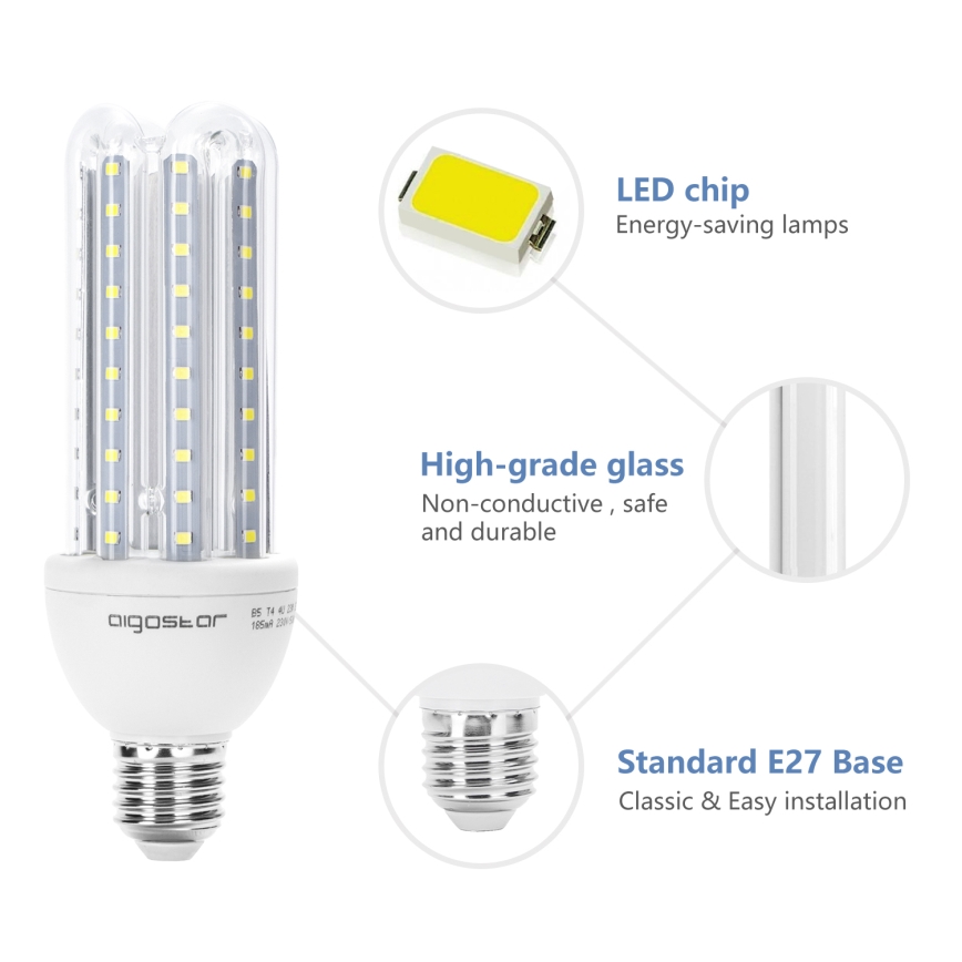 LED Lamp E27/23W/230V 6500K - Aigostar