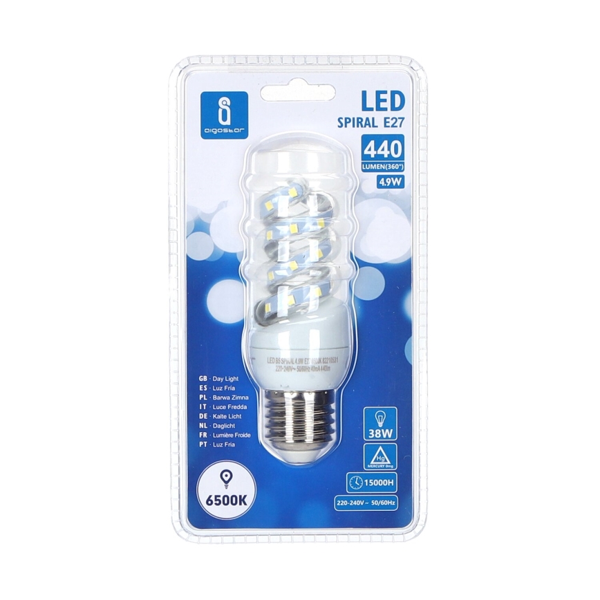 LED Lamp E27/4,9W/230V 6500K - Aigostar
