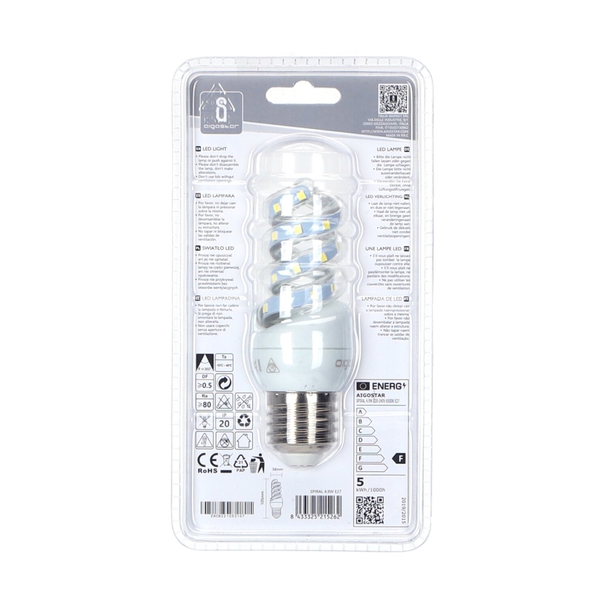LED Lamp E27/4,9W/230V 6500K - Aigostar