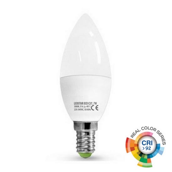 LED-lamp ECOLINE C37 E14/7W/230V 3000K CRI 92 - Brilagi
