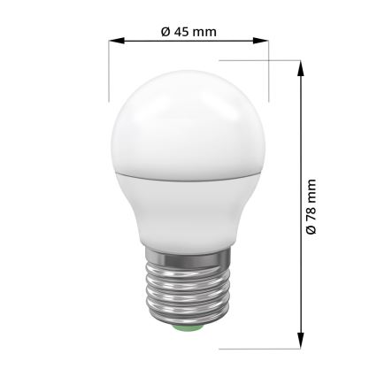 LED Lamp ECOLINE G45 E27/7W/230V 3000K - Brilagi