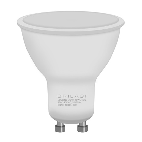 LED Lamp ECOLINE GU10/10W/230V 4000K - Brilagi