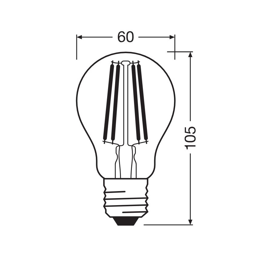 LED Lamp FILAMENT A100 E27/11W/230V 4000K - Osram