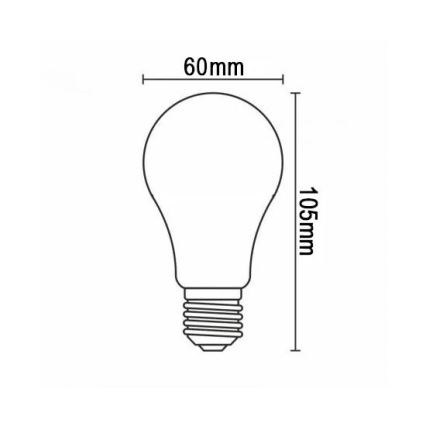 LED Lamp FILAMENT A60 E27/12W/230V 330° 3000K