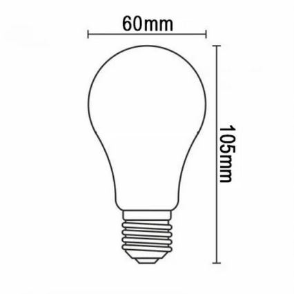 LED Lamp FILAMENT A60 E27/12W/230V 330° 4000K