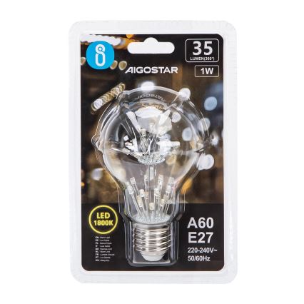 LED Lamp FILAMENT A60 E27/1W/230V 1800K - Aigostar