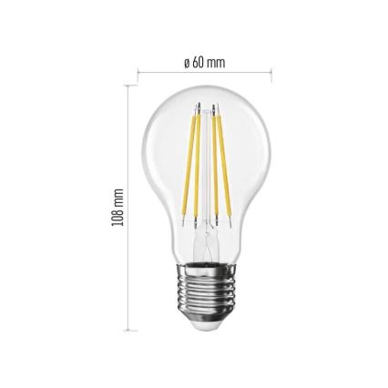 LED Lamp FILAMENT A60 E27/3,8W/230V 4000K