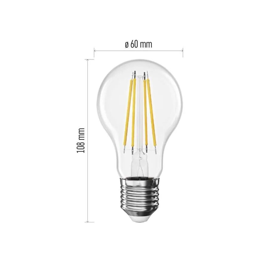 LED Lamp FILAMENT A60 E27/3,8W/230V 4000K