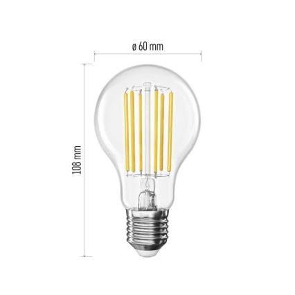 LED Lamp FILAMENT A60 E27/7,2W/230V 2700K