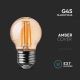LED Lamp FILAMENT AMBER G45 E27/4W/230V 2200K