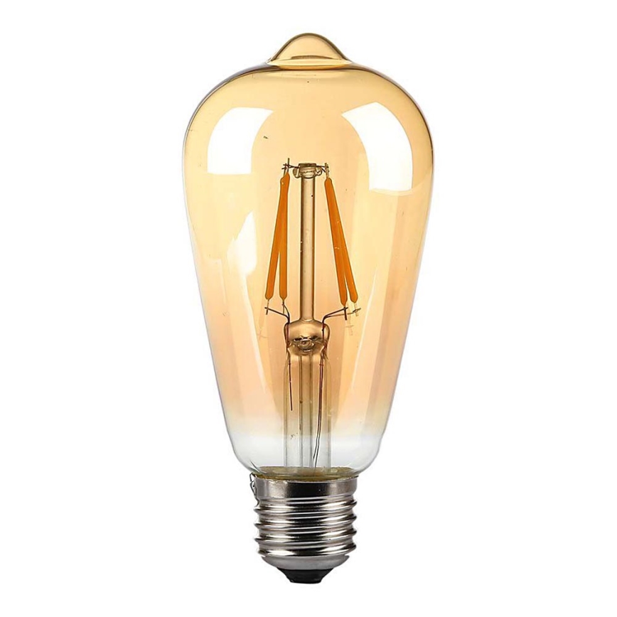 LED Lamp FILAMENT AMBER ST64 E27/8W/230V 2200K