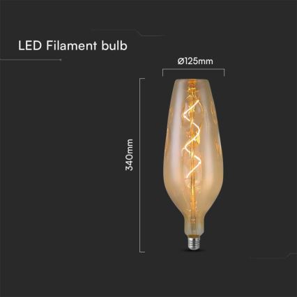 LED Lamp FILAMENT B125 E27/4W/230V 2700K