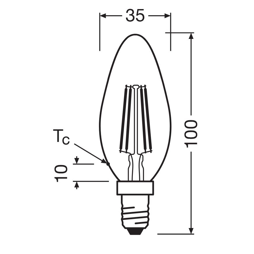LED Lamp FILAMENT B40 E14/4W/230V 2700K - Osram