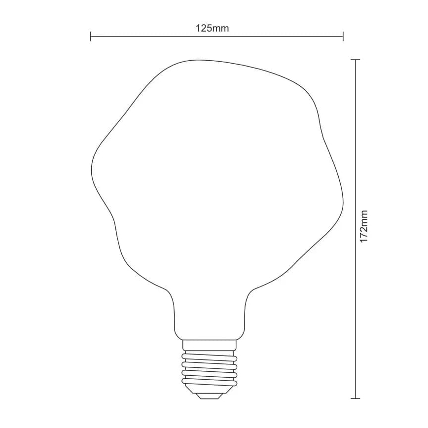 LED Lamp FILAMENT BUMPED SMOKE G125 E27/4W/230V 2000K rook