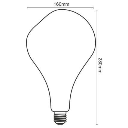 LED Lamp FILAMENT BUMPED VINTAGE ET160 E27/4W/230V 2000K