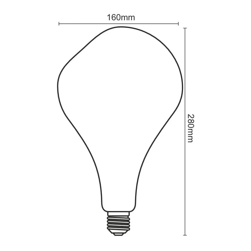 LED Lamp FILAMENT BUMPED VINTAGE ET160 E27/4W/230V 2000K