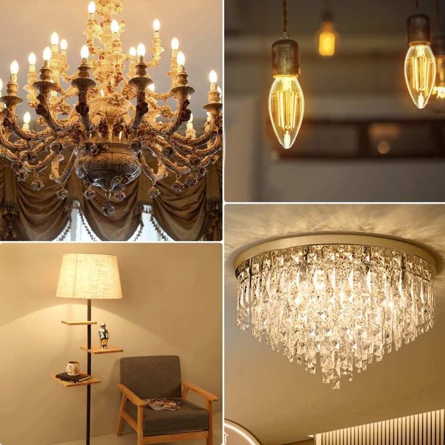 LED-lamp FILAMENT C35 E14/6W/230V 2200K - Aigostar