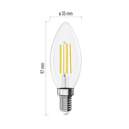 LED Lamp FILAMENT E14/3,8W/230V 4000K Energieklasse A