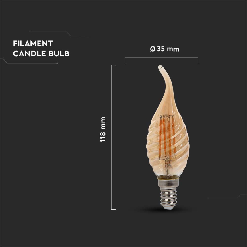 LED Lamp FILAMENT E14/4W/230V 2200K