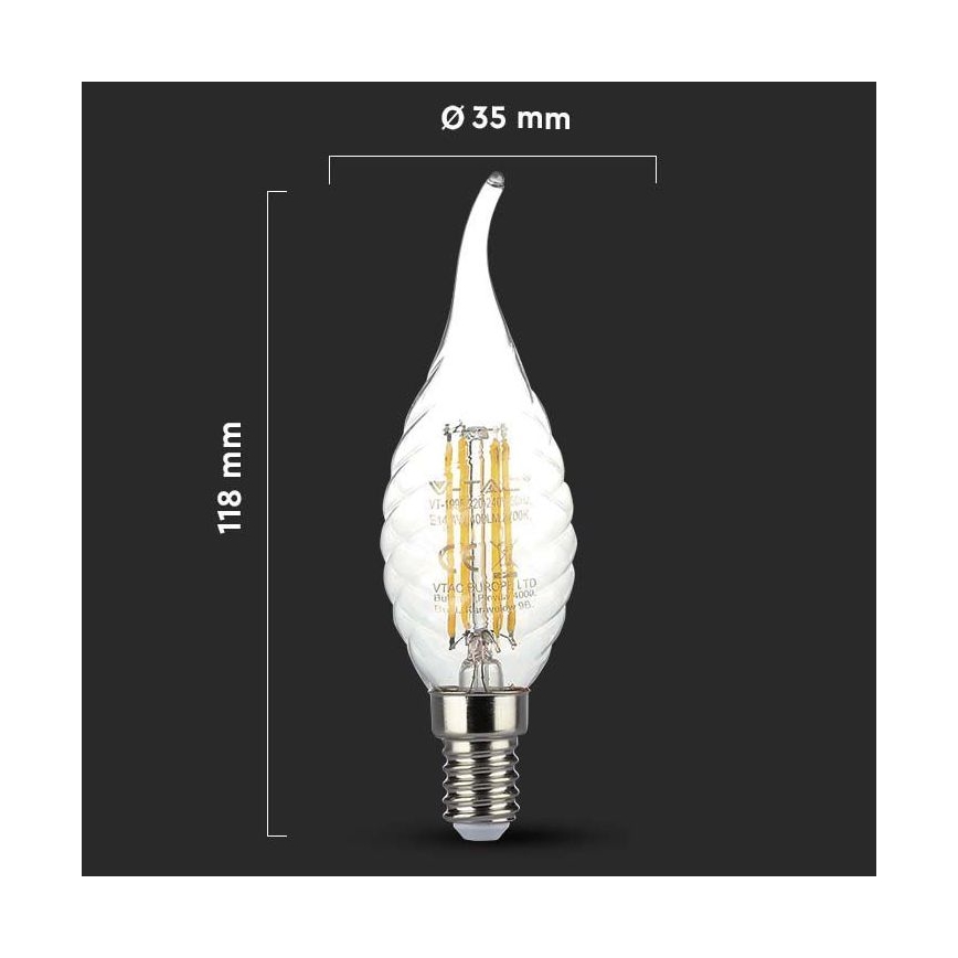 LED Lamp FILAMENT E14/4W/230V 3000K