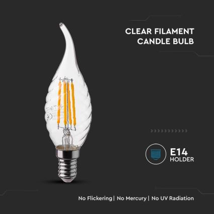 LED Lamp FILAMENT E14/4W/230V 4000K