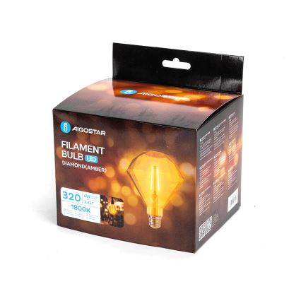 LED Lamp FILAMENT E27/4W/230V 1800K diamant - Aigostar